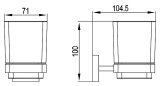 Стакан для ванной комнаты Timo Selene 10033/00, хром