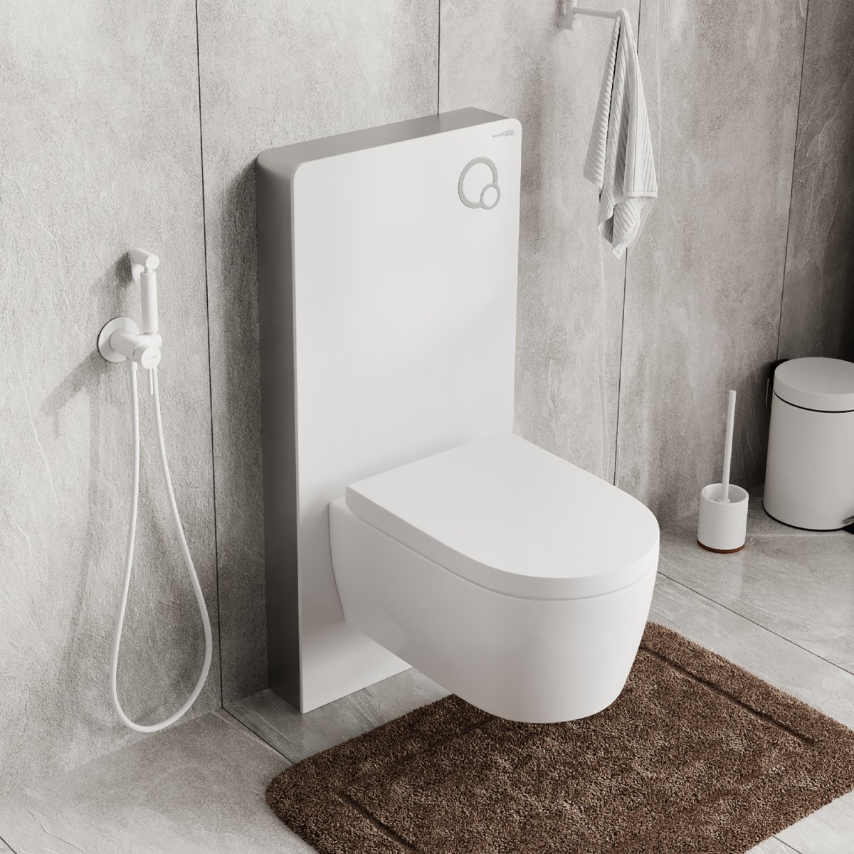 Пристенный модуль системы инсталляции для унитазов WasserKraft 86TLT.040.PE.WH