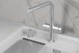 Смеситель для кухни Granula Kitchen Space 8276 нержавеющая сталь, подключение к фильтру