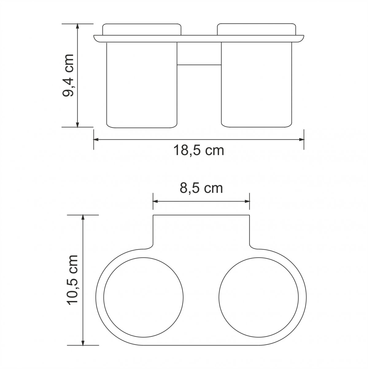 Стакан WasserKraft 8328D