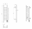 Полотенцесушитель электрический WONZON & WOGHAND BONN, Темный графит (WW-AL4092-GM)
