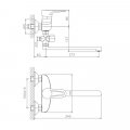 Смеситель для ванны Haiba HB2168, хром