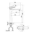 Смеситель для раковины D&K Venice DA1032001, хром