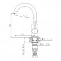 Смеситель для кухни Haiba HB72304-3, сталь