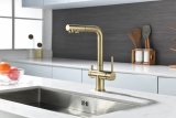 Смеситель для кухни Paulmark SERPENTINE, светлое золото, Se213222-LG