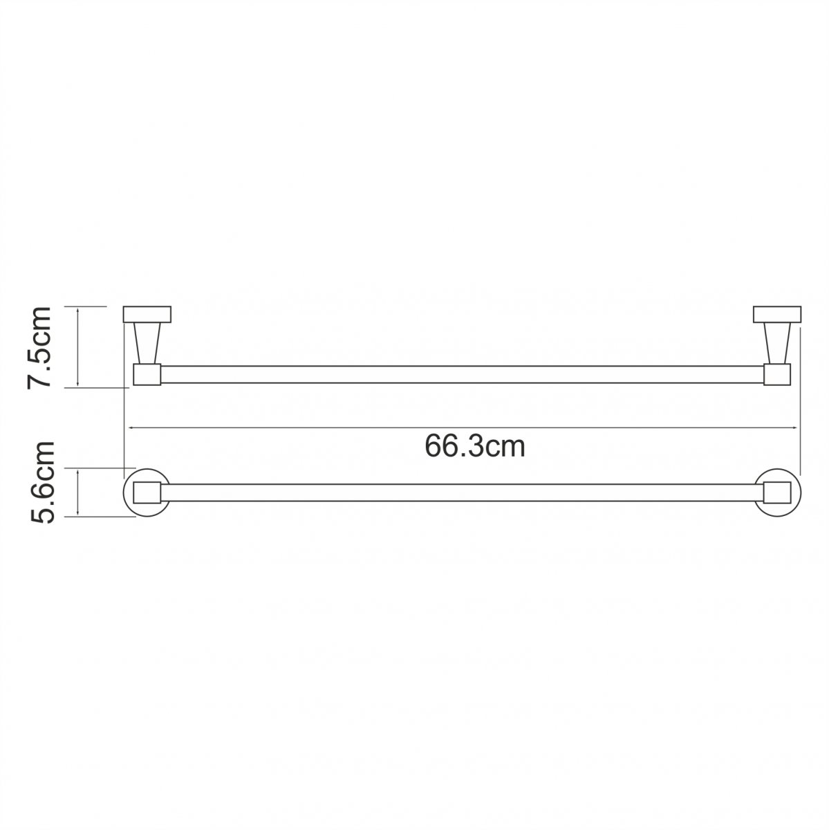 WasserKRAFT Isen K-4030 Держатель полотенец одинарный