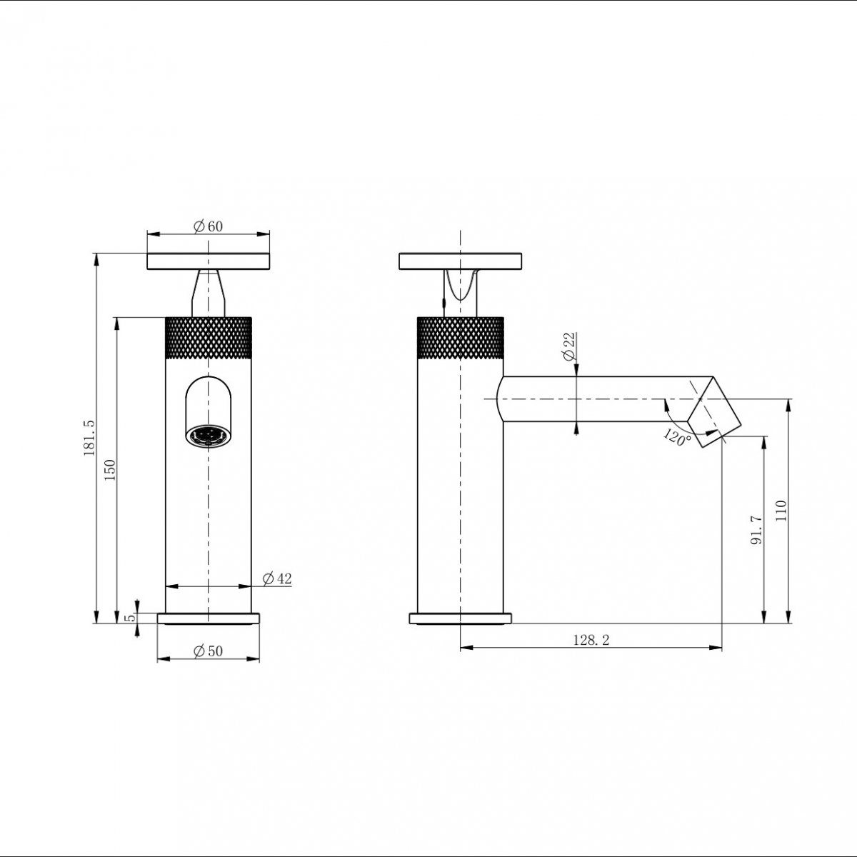 Смеситель для раковины WONZON & WOGHAND, Хром (WW-H1065-CR)