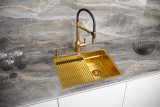 Смеситель для кухни Paulmark MAGNETO ONE, брашированное золото, Ma213188-BG