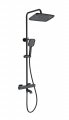 Душевая система с термостатом WONZON & WOGHAND STAY 2, Черный матовый (WW-B3016-T1-MB)