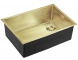 Мойка кухонная Emar EMB-660(UN) PVD Matt Gold, золото