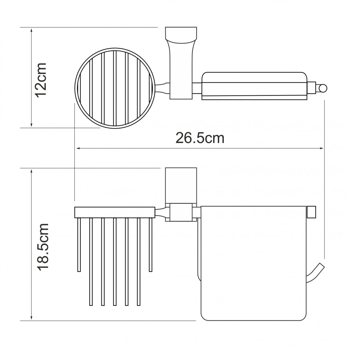Держатель туалетной бумаги и освежителя WasserKraft 5059W