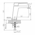 Смеситель для раковины Haiba HB10191, хром