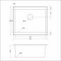 Кухонная мойка EMAR EMQ-1555.P гранитная мойка, Антрацит