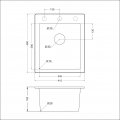 Кухонная мойка EMAR EMQ-1415.Q гранитная мойка, Агат