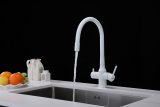 Смеситель для кухни Paulmark SALIX, белый матовый, Sa213419-WH