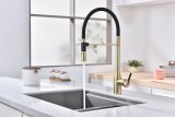 Смеситель для кухни Paulmark MAGNETO ONE, светлое золото, Ma213188-LG