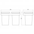 Стакан для ванной комнаты двойной Timo Petruma 15234/03, черный