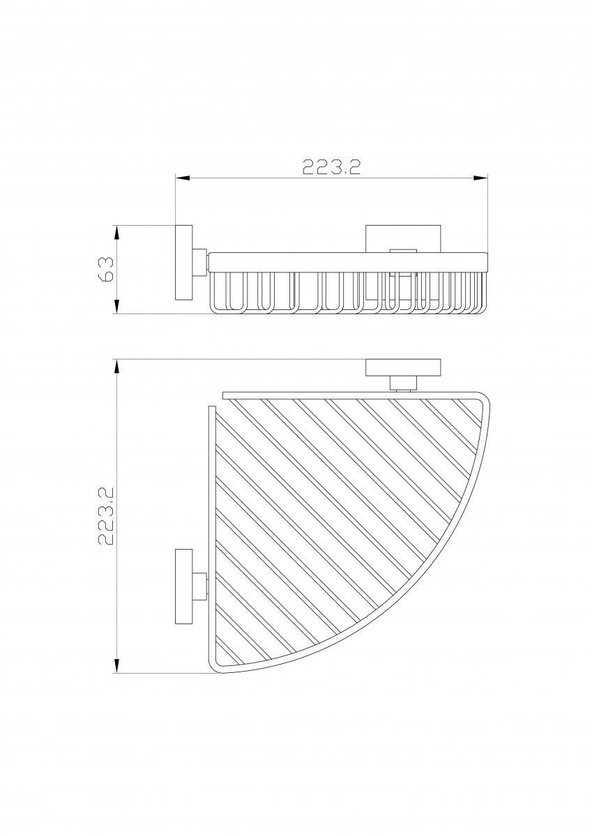 Полка для ванной угловая WONZON & WOGHAND POLO, Темное золото (WW-8944-DG)