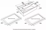 Кухонная мойка Paulmark NEXT-PRO 74-L UNI, брашированная сталь, 740х450мм, PM707445-L-BS