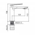 Смеситель для раковины Maretti Campanella CP32RF847, золотой сатин