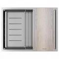Кухонная мойка Paulmark NEXT-MULTI SINK 58-L UNI, брашированная сталь, выпуск слева, 580х450мм, артикул PM785845-L-BS