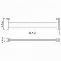 WasserKRAFT Lippe K-6540 Держатель полотенец двойной