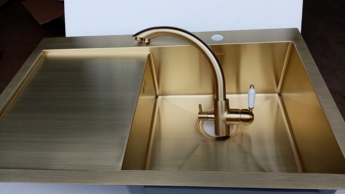 Смеситель Seaman Barcelone SSL-5382 Light Gold светлое золото сатин