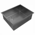 Мойка кухонная Paulmark NEXT-SKEW 54-L UNI, вороненая сталь, 540х440мм, PM885444-L-GM