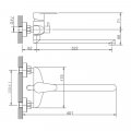 Смеситель для ванны Haiba HB22801-2, сталь