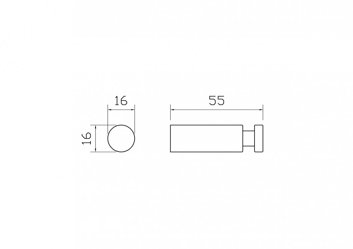 Крючок для ванной WONZON & WOGHAND EASY, Черный матовый (WW-8105-2-MB)