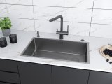 Смеситель для кухни Paulmark SERPENTINE, вороненая сталь, Se213222-GM