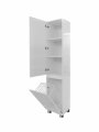 Пенал напольный ESTET Dallas Luxe левосторонний с бел. корзиной (ШхГхВ) 400х340х2000