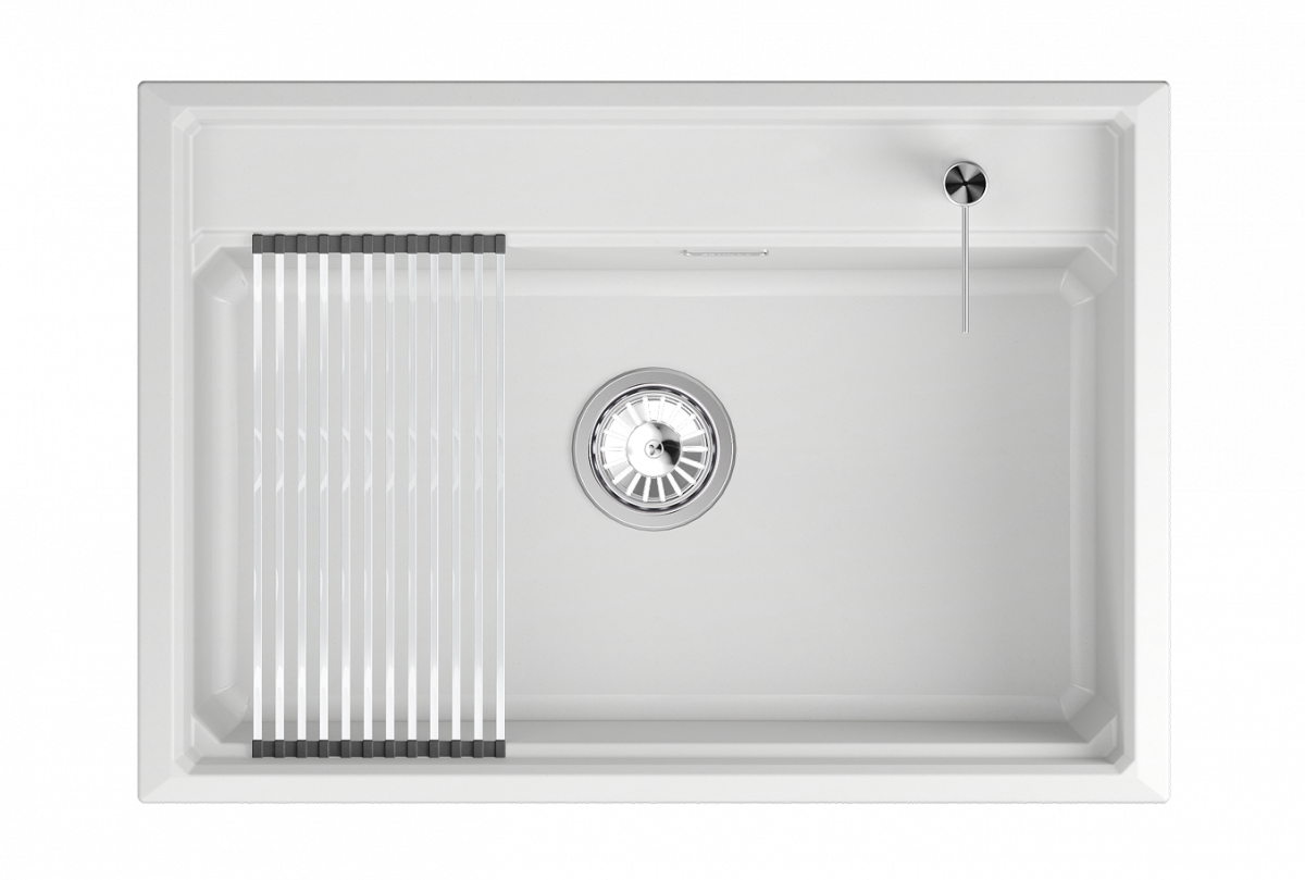 Мойка для кухни Granula Kitchen Space 7301i арктик, 73х51 см, прямоугольная