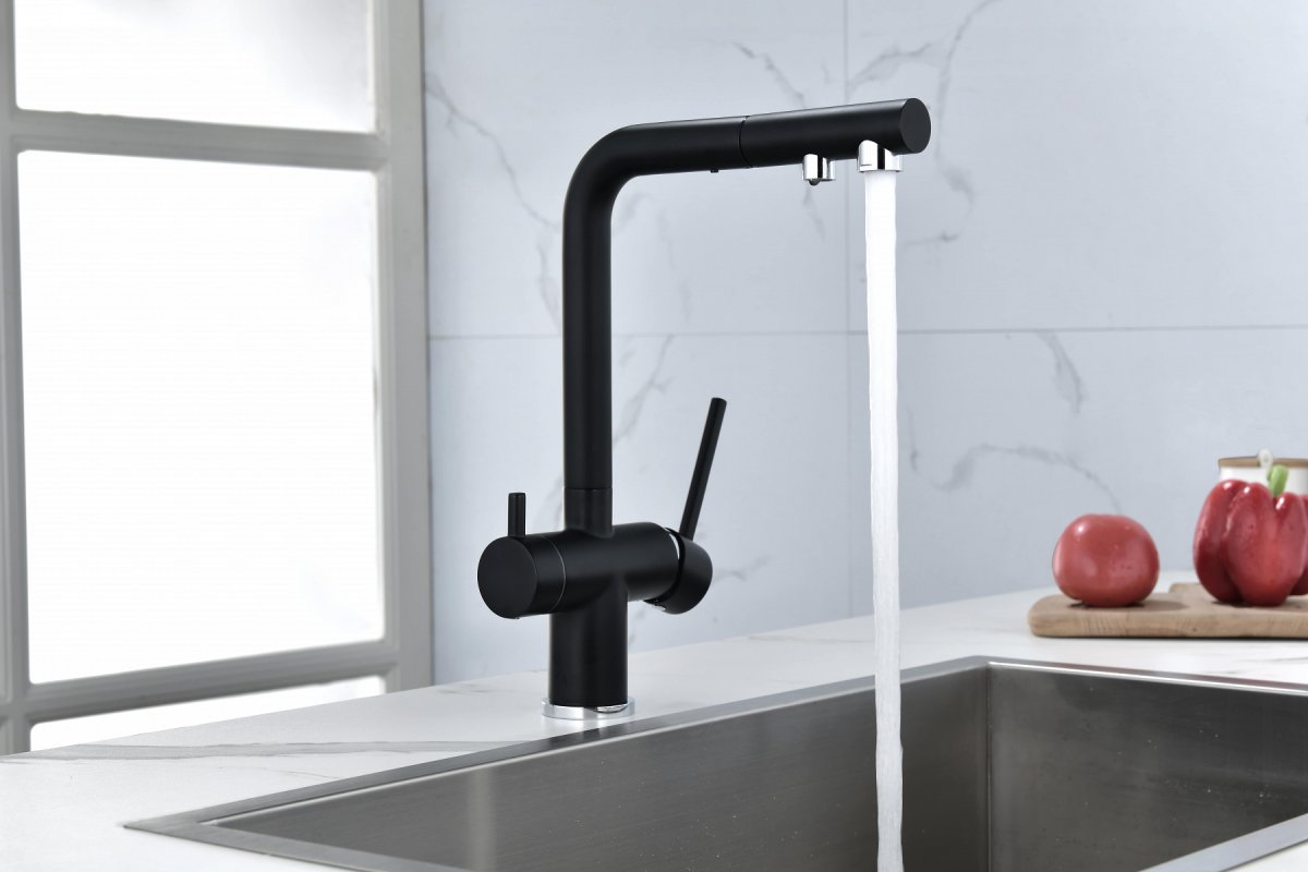 Смеситель для кухни Paulmark SERPENTINE, антрацит, Se213222-AN