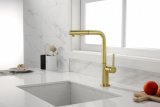 Смеситель для кухни Paulmark NEO, брашированное золото, Ne214419-BG