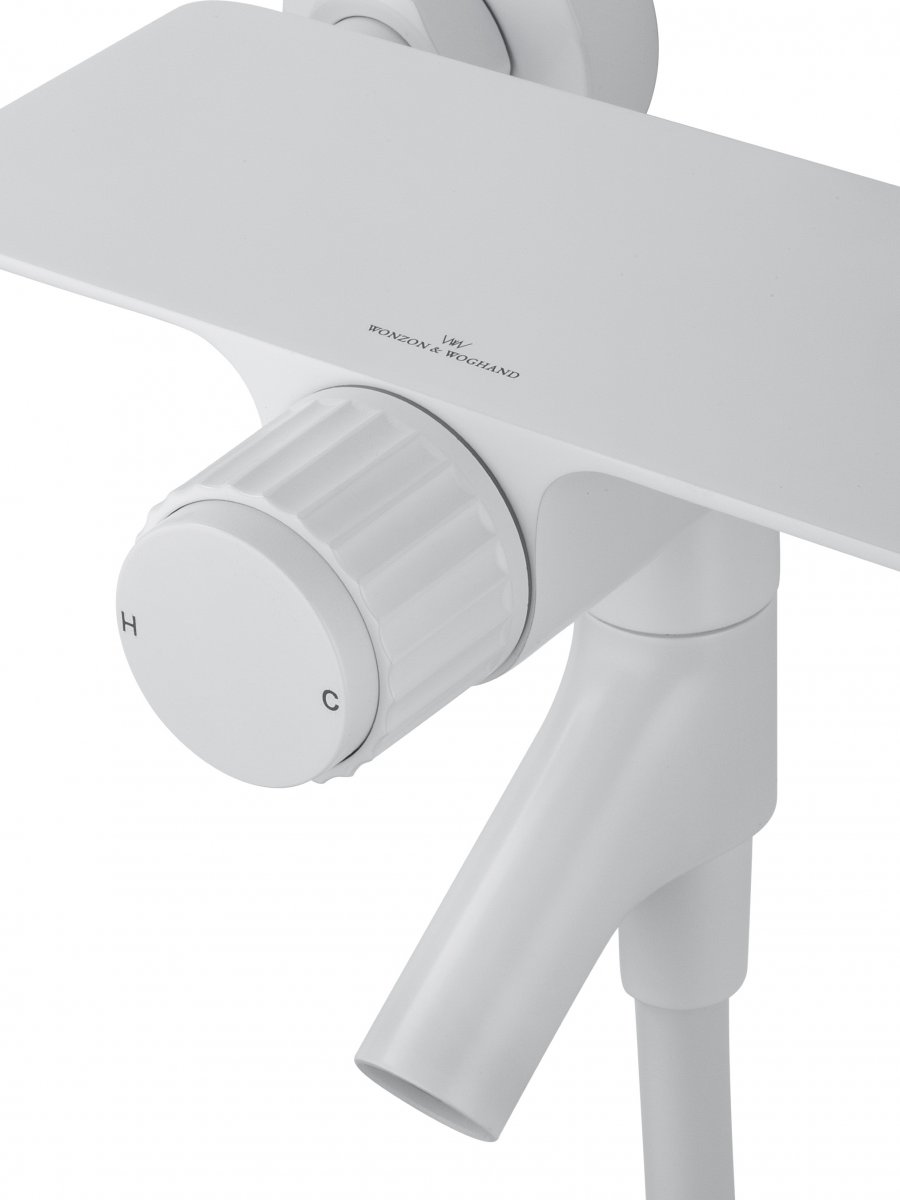Смеситель для ванны с душем WONZON & WOGHAND CLICK, Белый матовый (WW-FE05L221-MW)