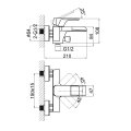 Смеситель для ванны D&K Berlin DA1433501, хром