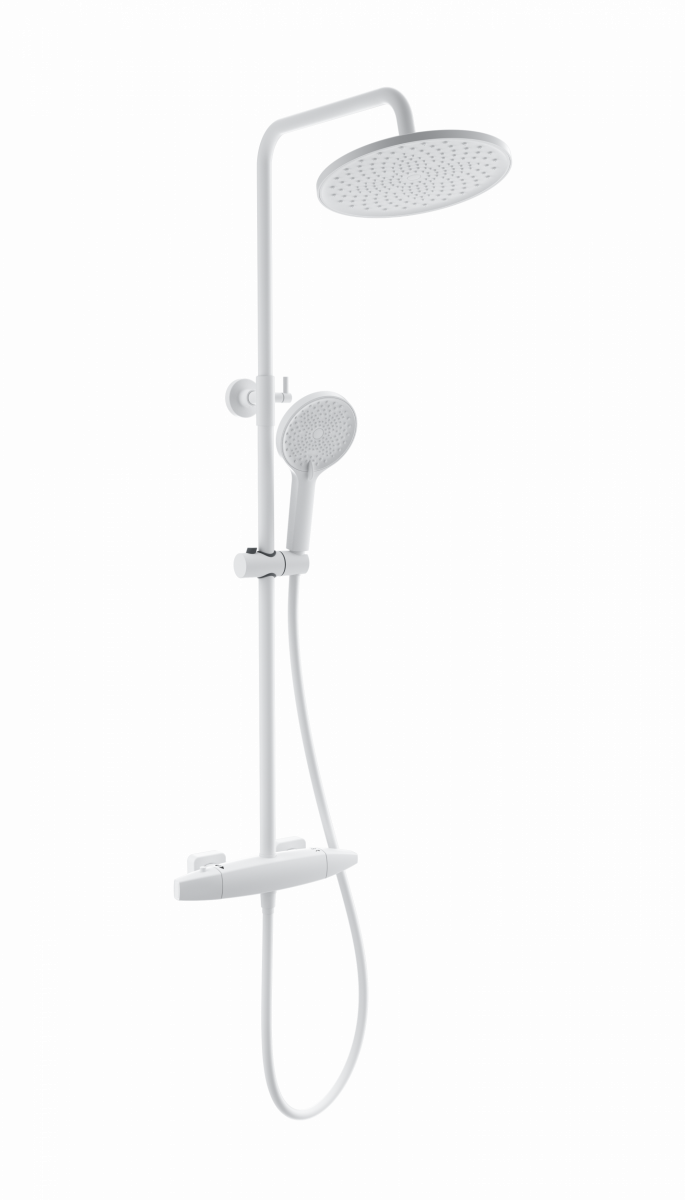 Душевая система с термостатом WONZON & WOGHAND NEO, Белый матовый (WW-B3035-A1-MW)