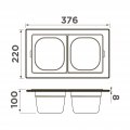 Контейнер Omoikiri DC-04-2-GB графит