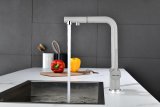 Смеситель для кухни Paulmark SERPENTINE, серый, Se213222-GR