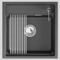 Мойка для кухни Granula Kitchen Space 5002i шварц, 50х51 см, квадратная