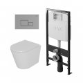 Комплект унитаза с инсталляцией и клавишей смыва D&K Venice DS1021606, белый