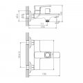 Смеситель для ванны Haiba HB60176, хром