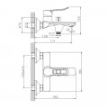 Смеситель для ванны Haiba HB60556, хром