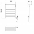 Полотенцесушитель электрический WONZON & WOGHAND ESSEN, Черный матовый (WW-A403-MB)