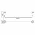 WasserKRAFT Ammer K-7040 Держатель полотенец двойной