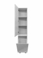 Пенал напольный ESTET Dallas Luxe левосторонний с бел. корзиной (ШхГхВ) 400х340х2000