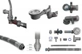Плоский сифон с сухим затвором ZorG KC 1 INOX с решеткой слива нержавеющая сталь 90 мм