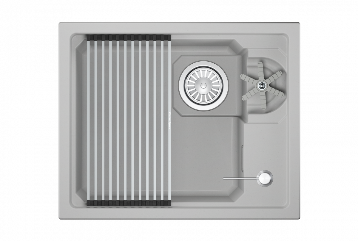 Мойка для кухни Granula Kitchen Space Rinzer 5505RU арктик, 55х45 см, прямоугольная