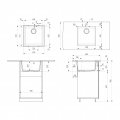 Кухонная мойка Ulgran Quartz Under 400-02, лен